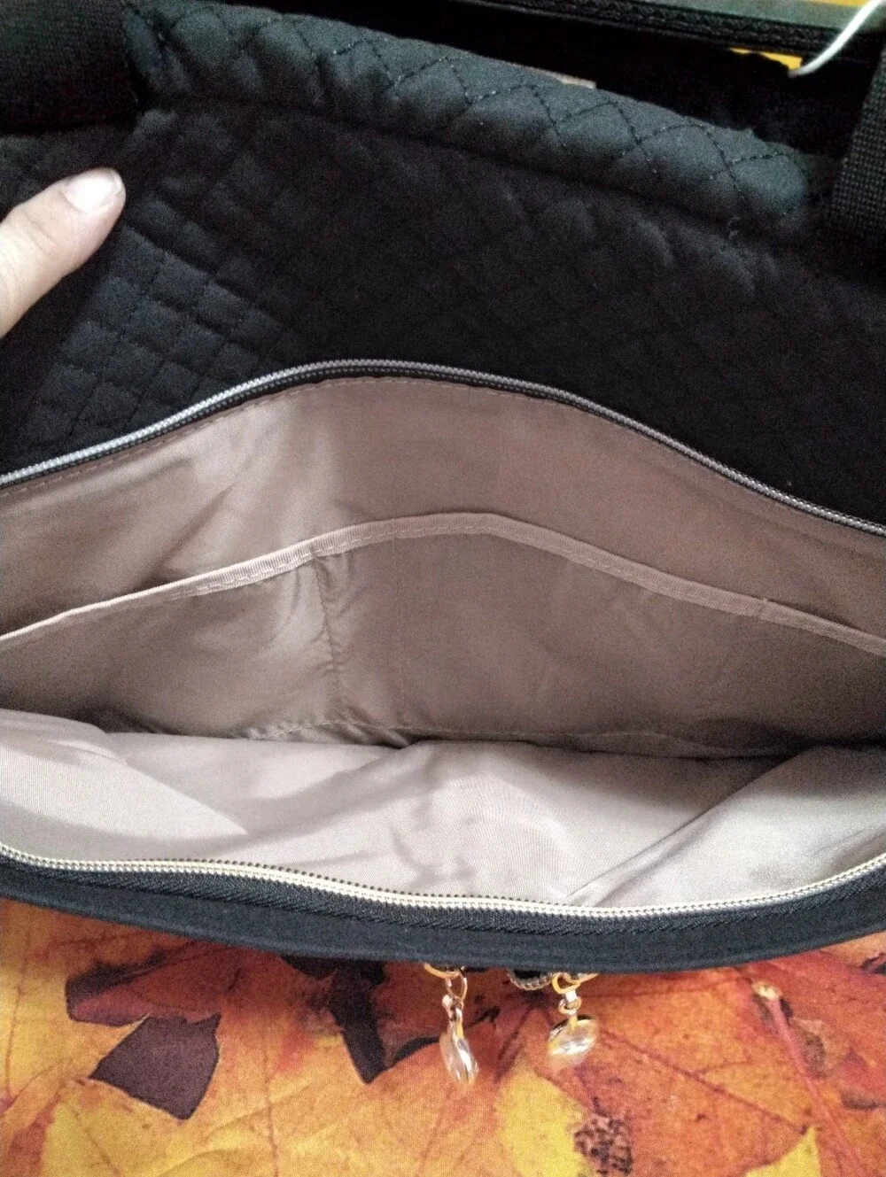Bagsmart Quilted Black Laptop Briefcase - Black NWT